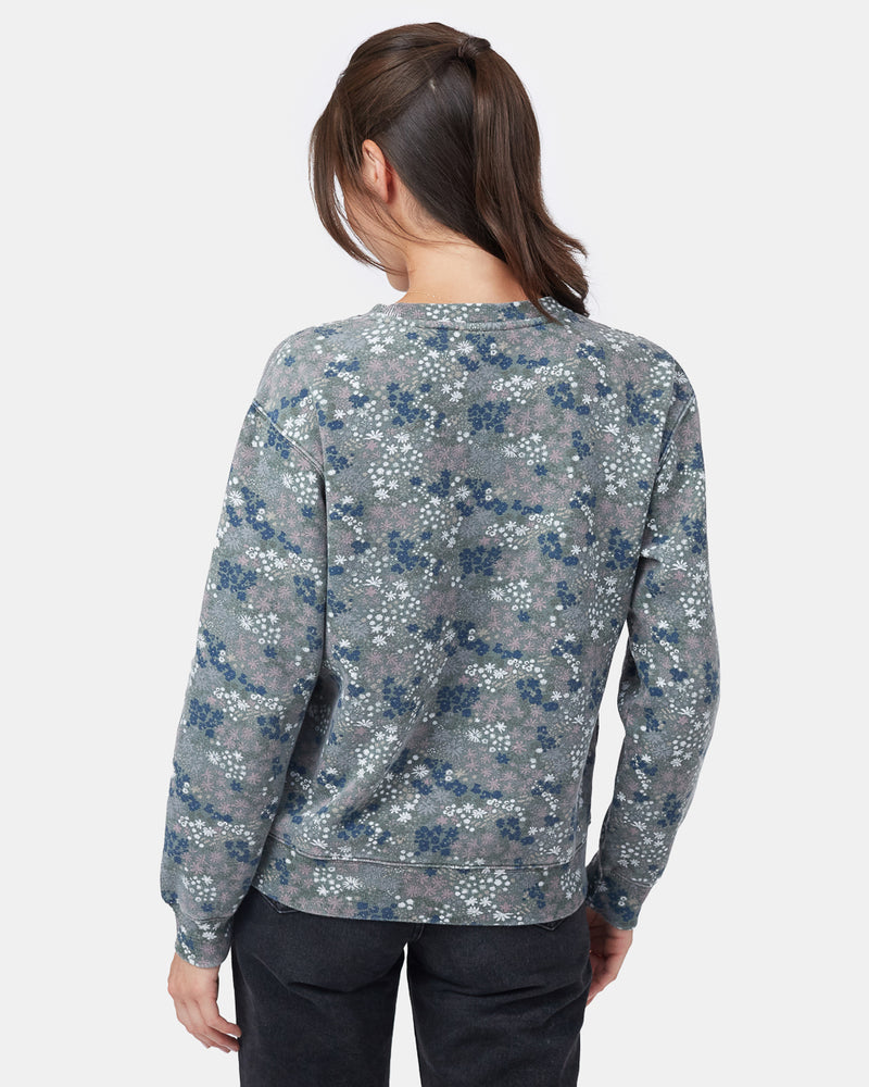 Green Women's Graphic Crew Neck Sweatshirt