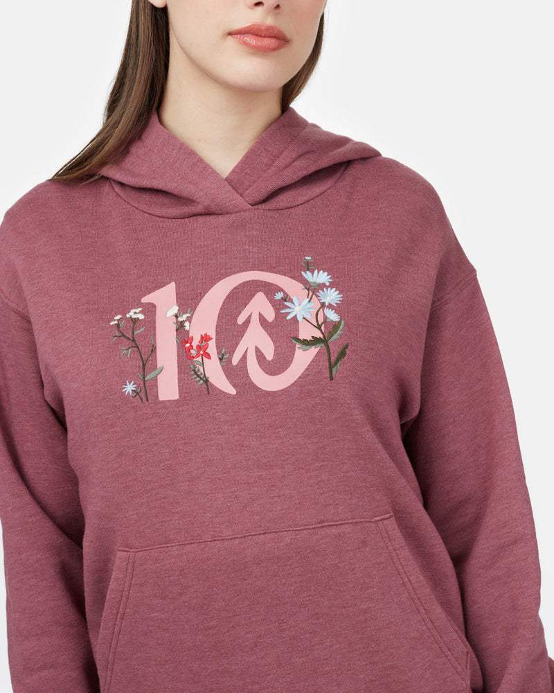 Red Floral Graphic Pullover