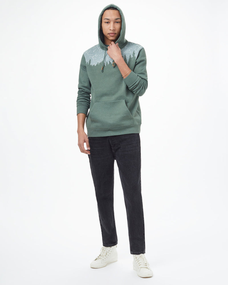 Green Tree Graphic Hooded Pullover