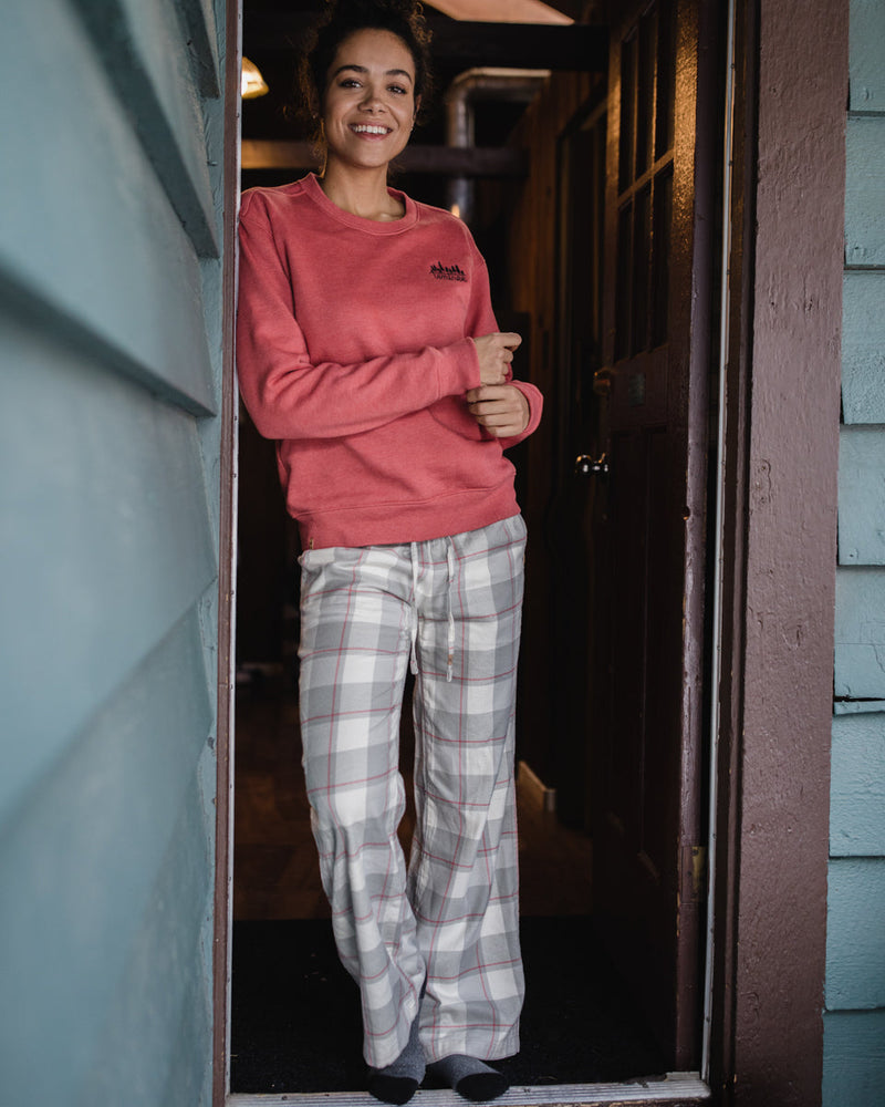 Gray Women's Plaid Pajama Pants