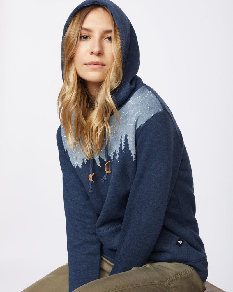 Blue Tree Graphic Pullover Hoodie