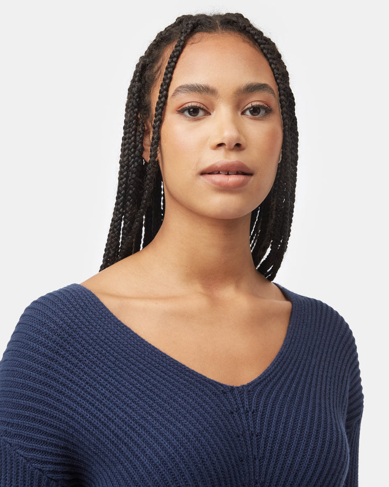 Women's Organic Cotton V-Neck Jumper
