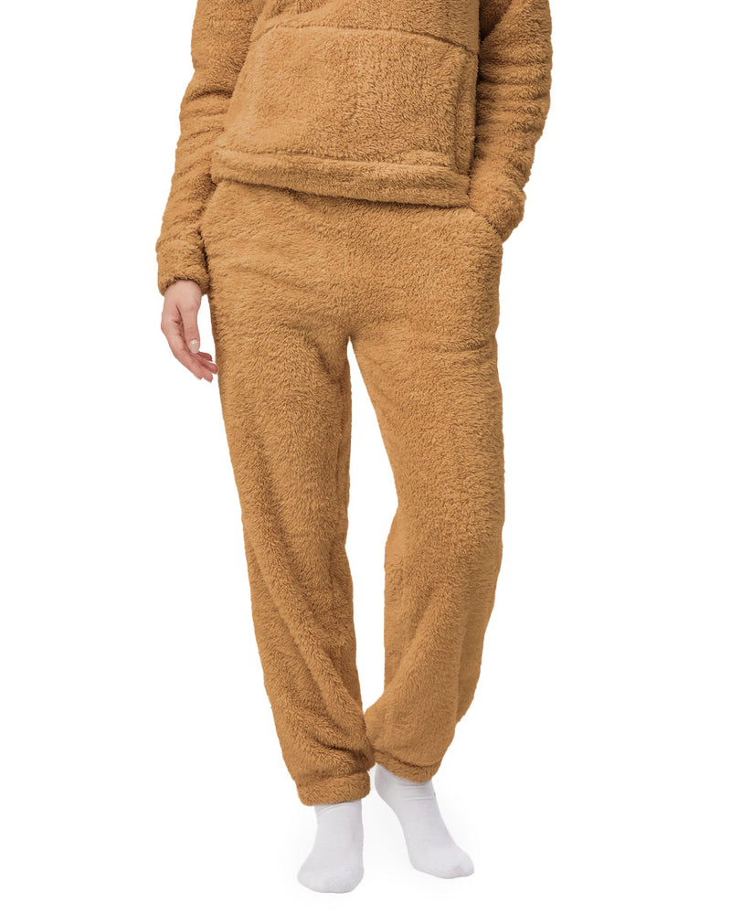 Women's Fuzzy Polyester Joggers