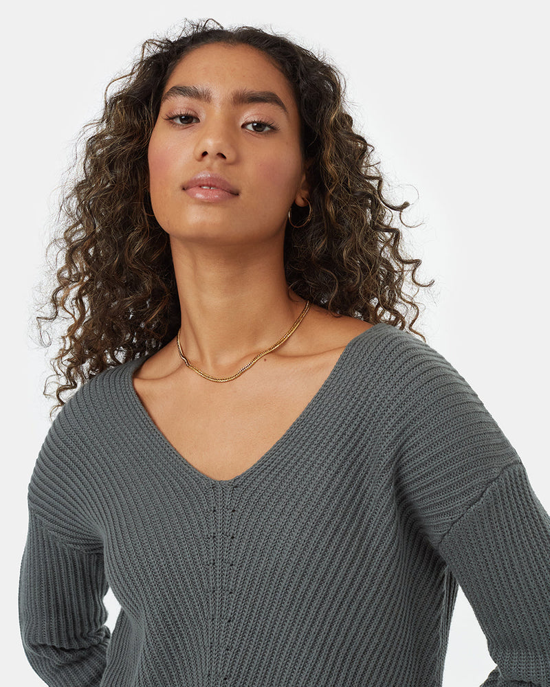 Women's Organic Cotton V-Neck Jumper