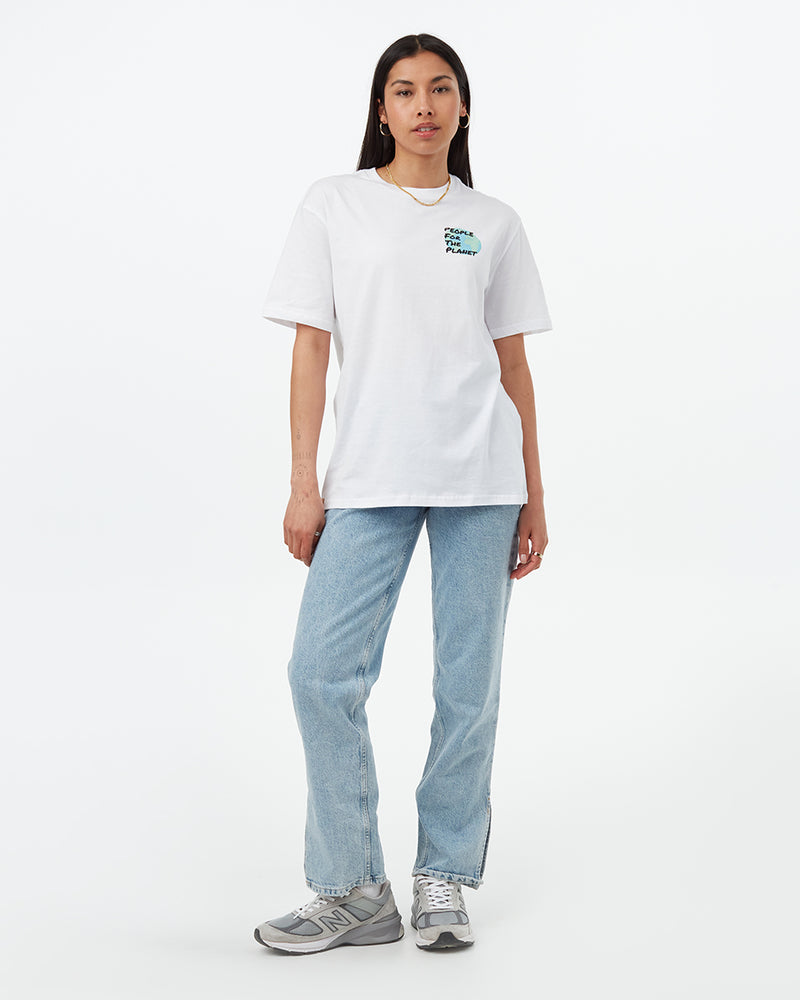 White Organic Cotton Crew Neck T-Shirt